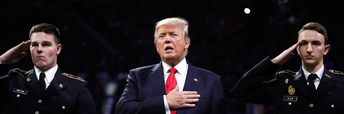 While Appearing to Struggle With National Anthem, Analysis Shows Trump Speaks at, Like, Fourth Grade Level