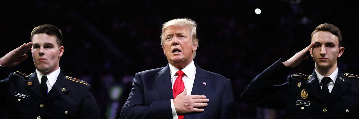 While Appearing to Struggle With National Anthem, Analysis Shows Trump Speaks at, Like, Fourth Grade Level