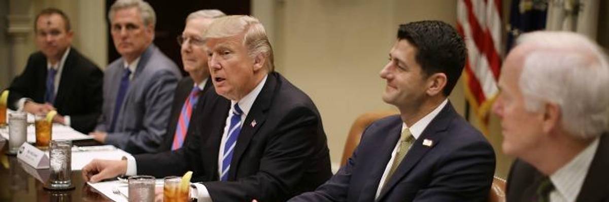 Don't Be Fooled, Warn Critics, Trump's GOP Tax Effort Nothing Short of "Corporate Coup"