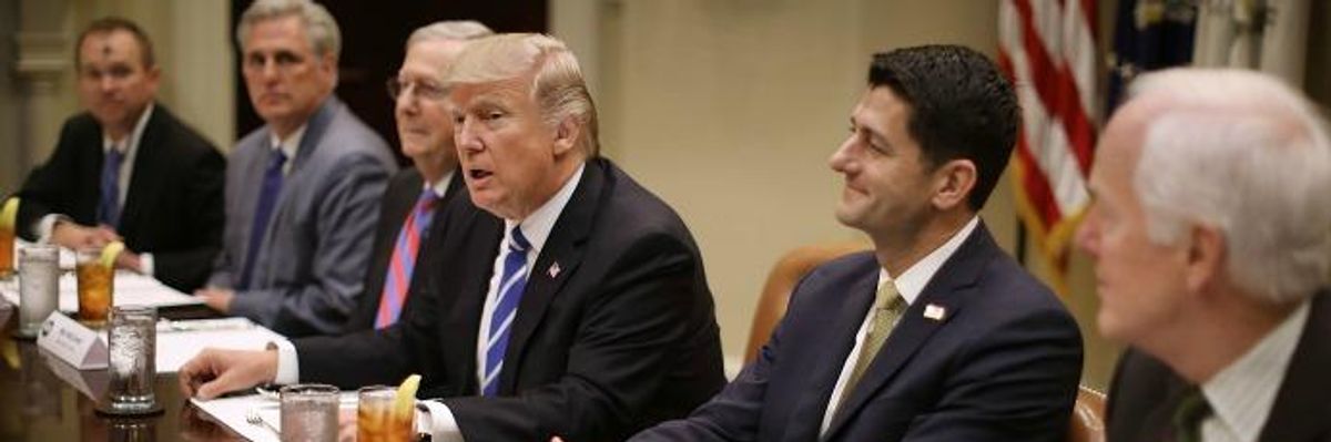 Don't Be Fooled, Warn Critics, Trump's GOP Tax Effort Nothing Short of "Corporate Coup"