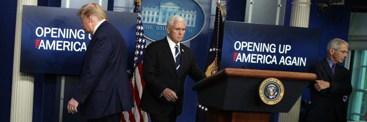 Citing 'Callous Disregard for Human Life,' Groups Urge Trump and Pence to Hand Covid-19 Response Over to Health Experts