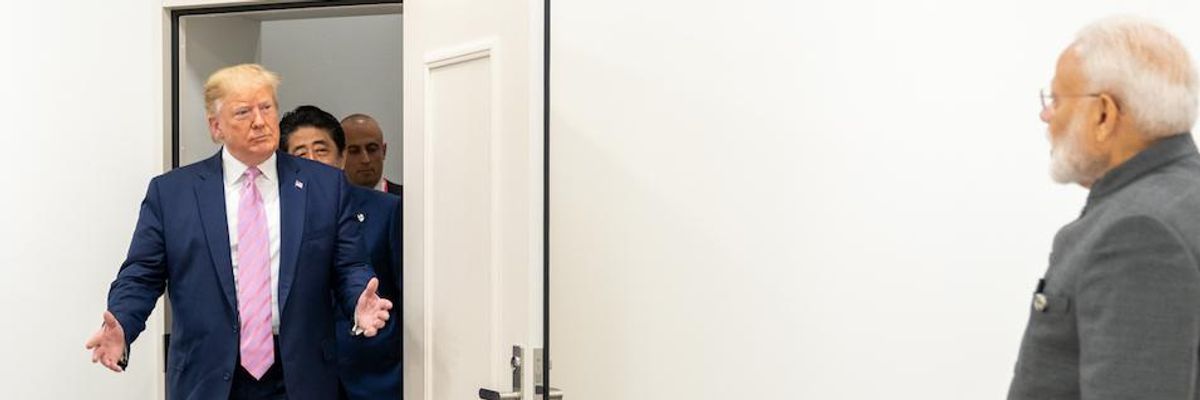 'Birds of a Feather, Fascist Together': Critics Decry Trump's Decision to Join India's Modi Onstage at Houston Event