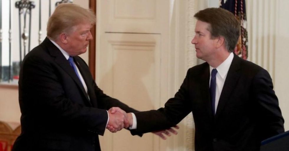 President Donald Trump introduces U.S. Circuit Judge Brett M. Kavanaugh as his nominee to the United States Supreme Court during an event in the East Room of the White House July 9, 2018 in Washington, D.C. (Photo: Mark Wilson/Getty Images)