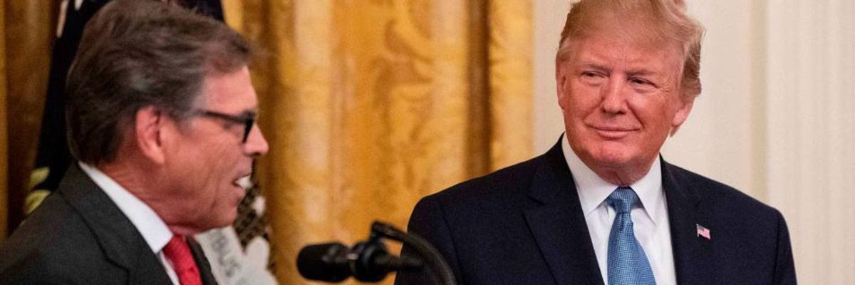 'Most Implausible Alibi I've Ever Heard': Trump Ridiculed for Blaming Rick Perry for Ukraine Call