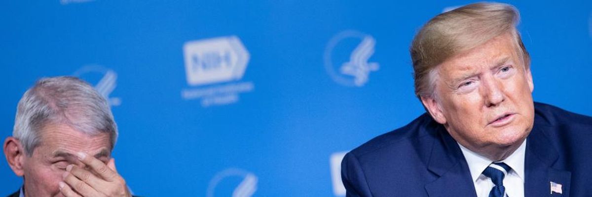 Amid Coronavirus Outbreak, Trump Vows to 'See If We Can Help' the Uninsured as He Attempts to Rip Insurance From 20 Million