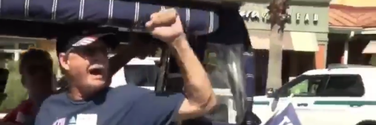 'Bigot. Racist. Swine': Trump Comes Under Fire for Approvingly Sharing Video of Supporter Shouting 'White Power'