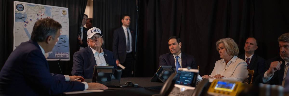 President Donald Trump oversees Iran assault