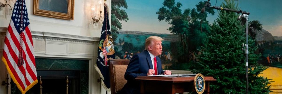 'Good But It's Not Up to Him Anyway': Trump Says He Will Leave White House If Electoral College Votes for Biden