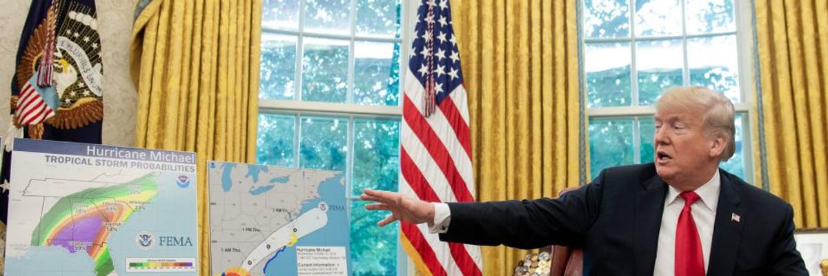 Refusing to Take Real Climate Action, Trump Reportedly Suggests Using Nukes to Stop Hurricanes