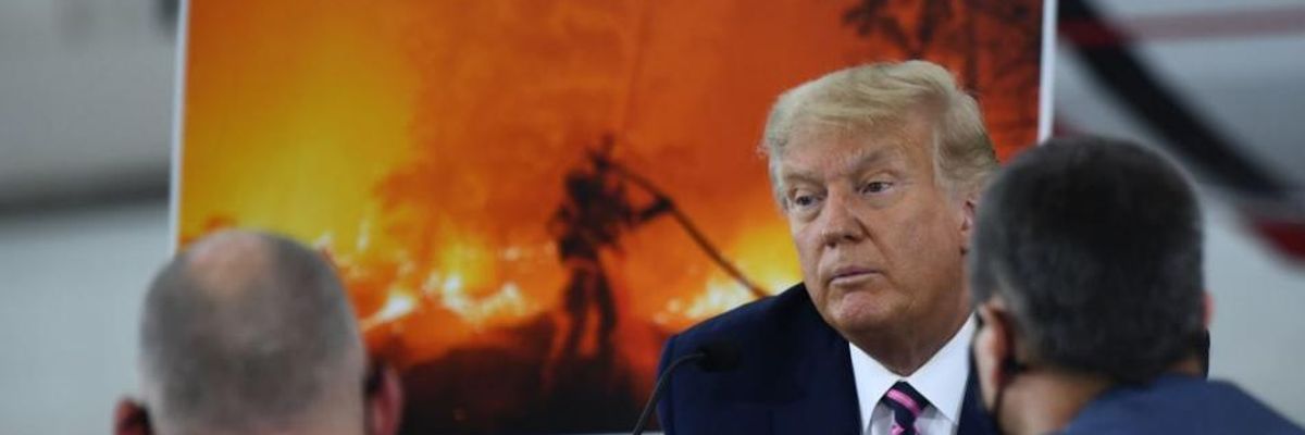 "It'll Start Getting Cooler, You Just Watch": Trump Spits Climate Denialism Right in California's Face