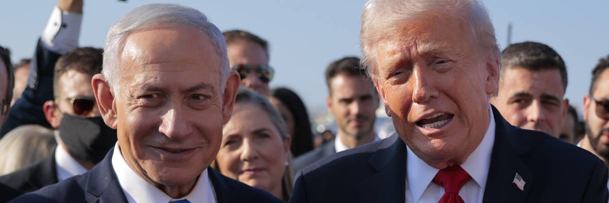 President Donald Trump speaks to Israeli Prime Minister Benjamin Netanyahu