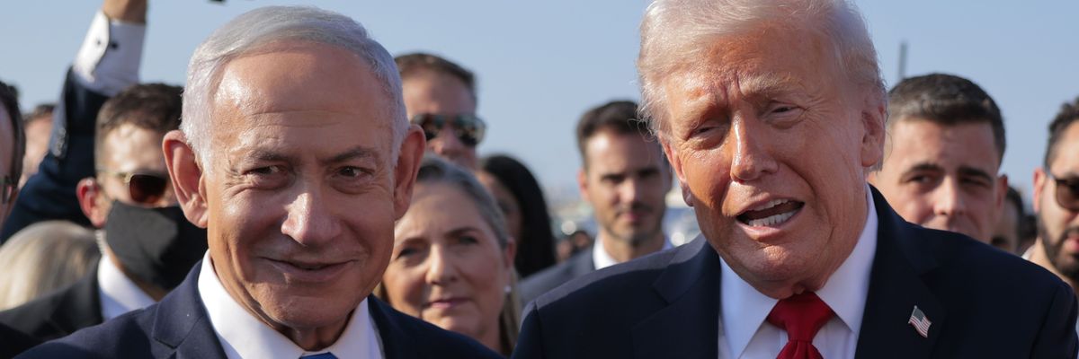 President Donald Trump speaks to Israeli Prime Minister Benjamin Netanyahu