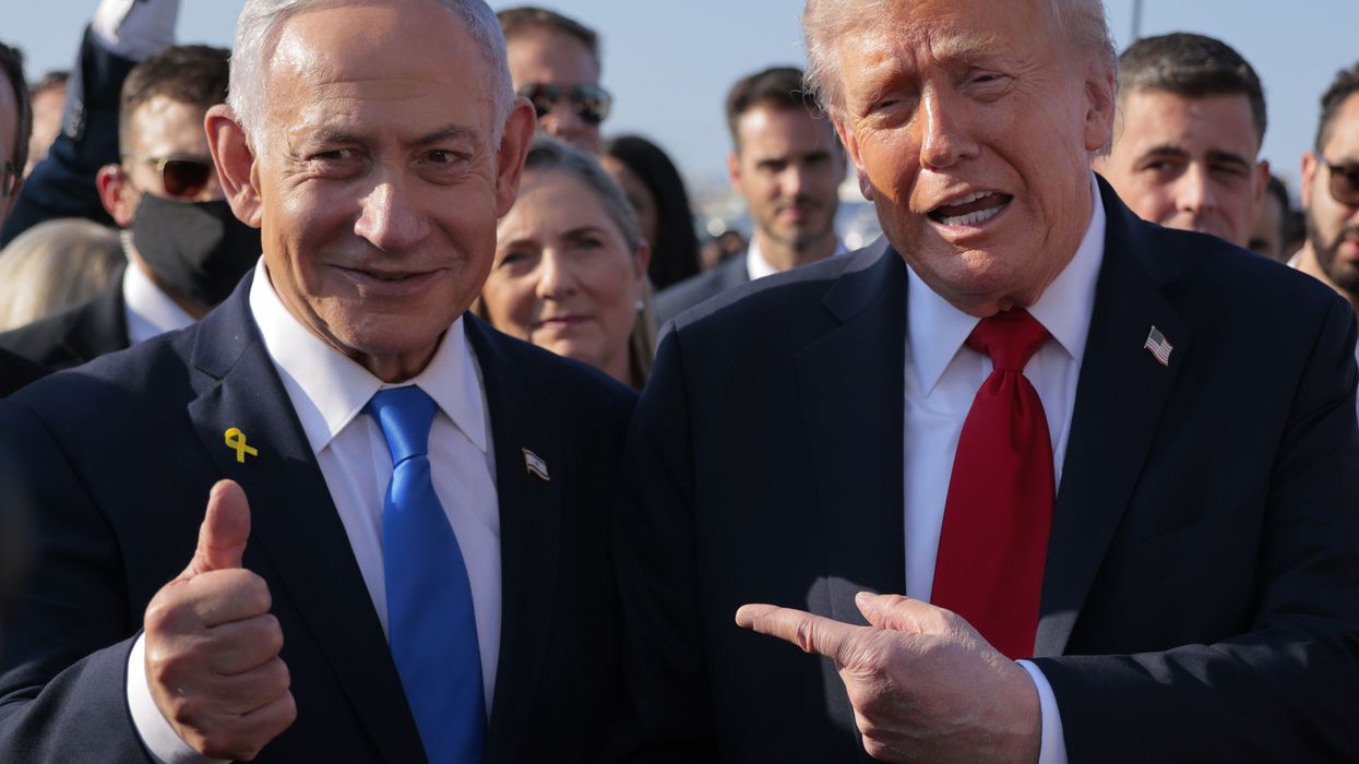 President Donald Trump speaks to Israeli Prime Minister Benjamin Netanyahu