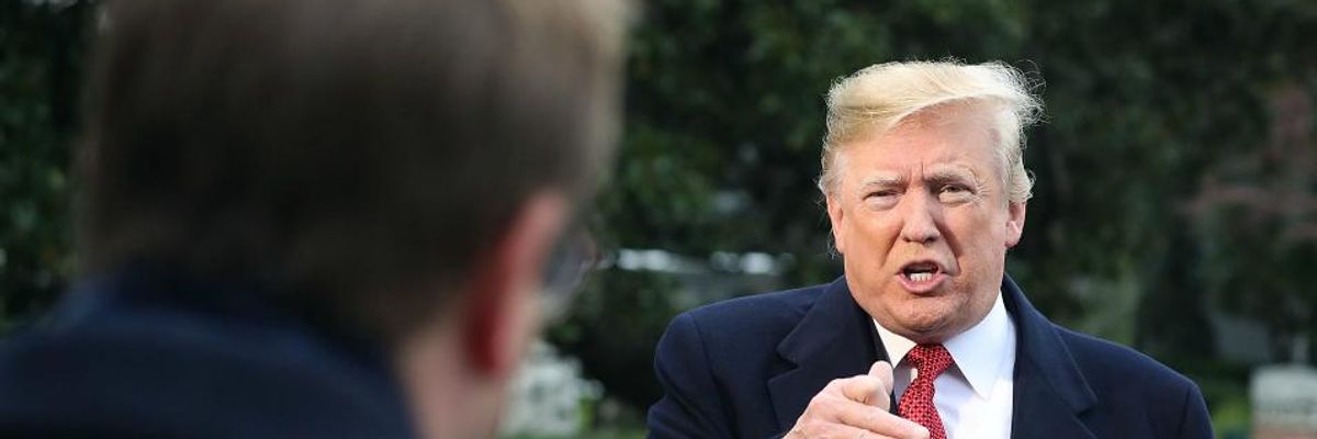 'You Ask a Lot of Stupid Questions': Latest Attack on Free Press as Trump Threatens to Strip Credentials of Journalists Who Don't Show Him 'Respect'