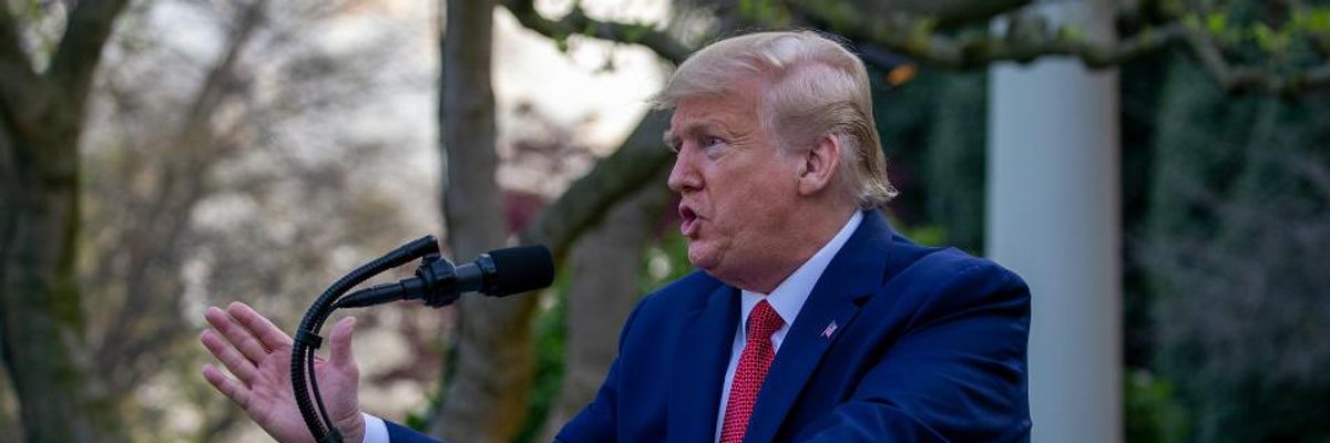 After Repeatedly Downplaying Threat, Trump Now Says Keeping US Coronavirus Deaths to 100,000 Would Be a 'Good Job'