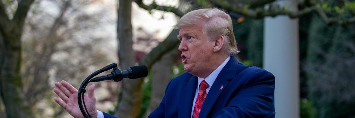 After Repeatedly Downplaying Threat, Trump Now Says Keeping US Coronavirus Deaths to 100,000 Would Be a 'Good Job'