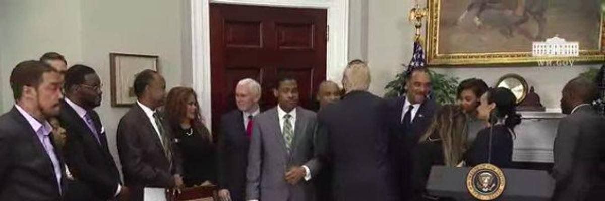 "Mr. President, Are You A Racist?" Trump Asked After Signing MLK Jr. Declaration