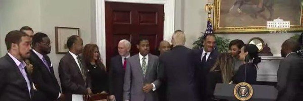 "Mr. President, Are You A Racist?" Trump Asked After Signing MLK Jr. Declaration