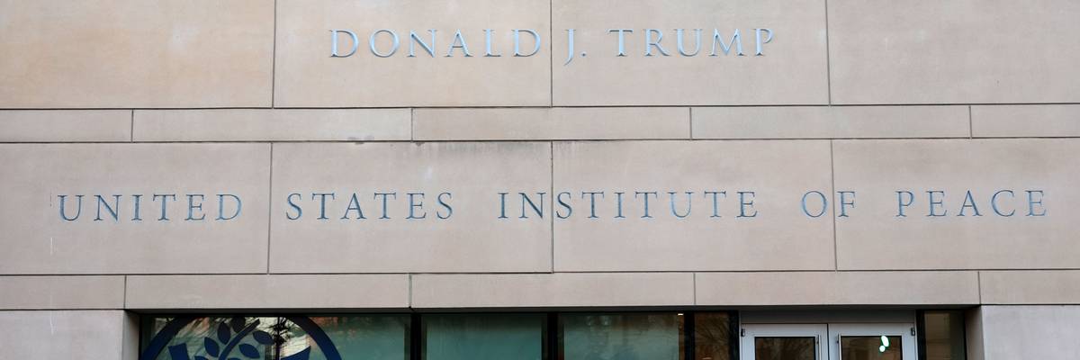 President Donald Trumps Name Added To The US Institute of Peace Building