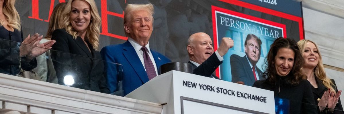 President-Elect Trump Rings The Opening Bell Of The New York Stock Exchange
