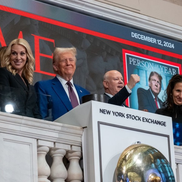 President-Elect Trump Rings The Opening Bell Of The New York Stock Exchange
