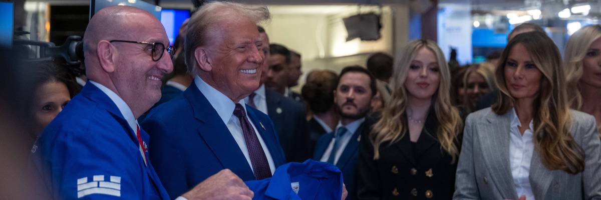 President-Elect Trump Rings The Opening Bell Of The New York Stock Exchange