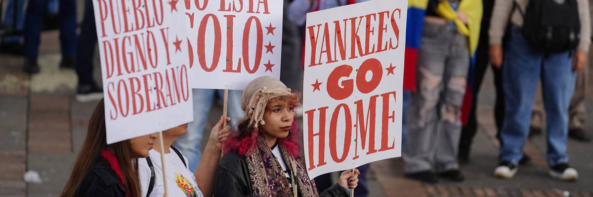 President Gustavo Petro Convenes A Protest Against Donald Trump