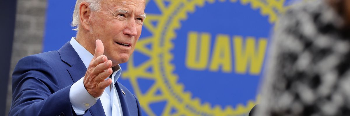 President Joe Biden campaigns at UAW