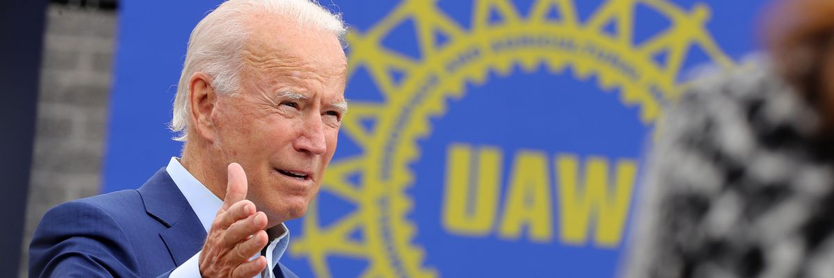President Joe Biden campaigns at UAW