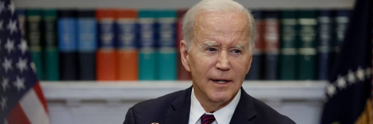 President Joe Biden delivers remarks on the debt ceiling at the White House
