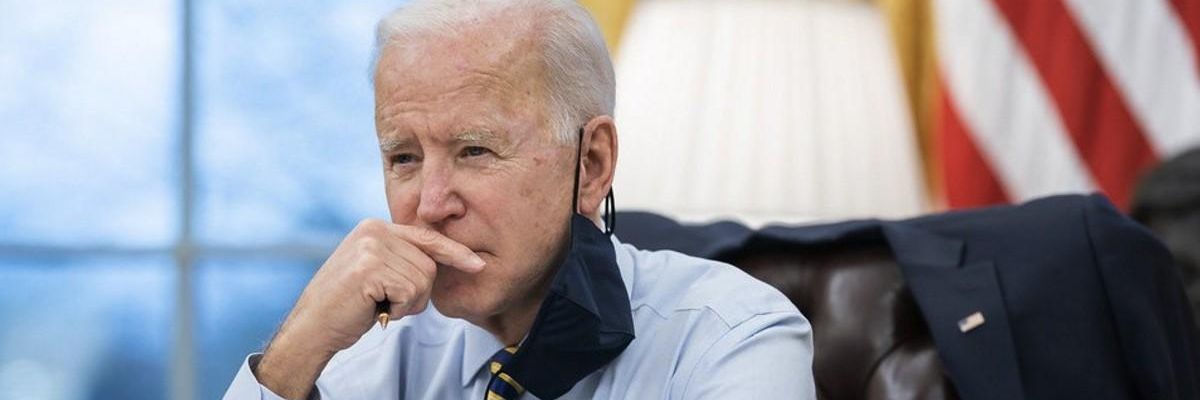 President Joe Biden in the Oval Office