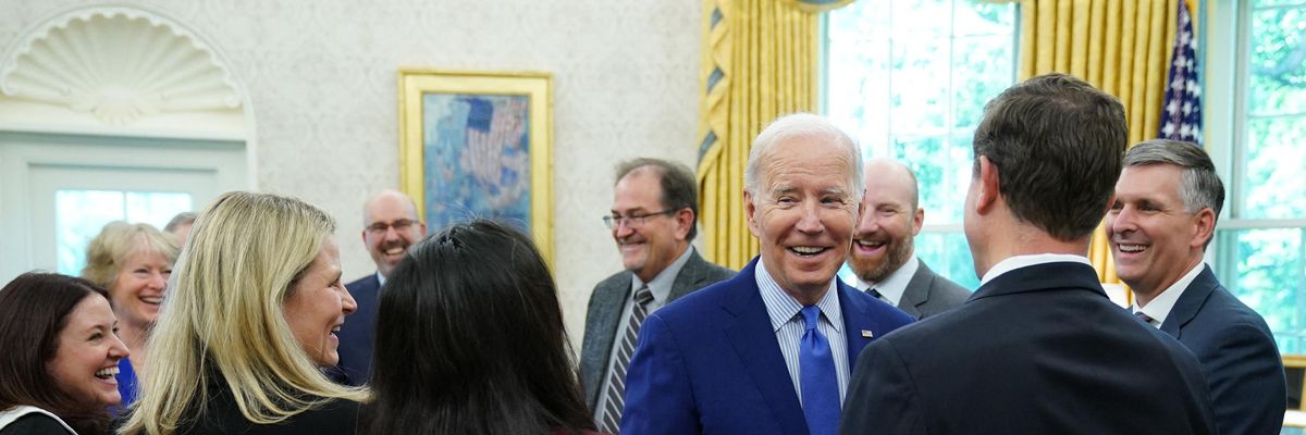 President Joe Biden meets with rail union and company negotiators