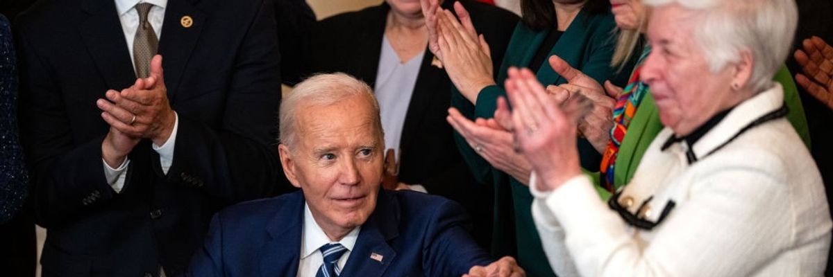 President Joe Biden signs the Social Security Fairness Act
