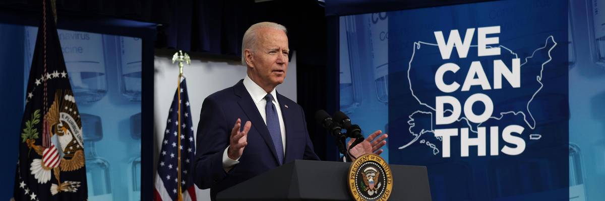 President Joe Biden speaks at a press conference