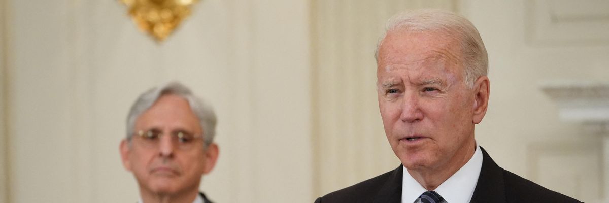 President Joe Biden speaks at a press conference