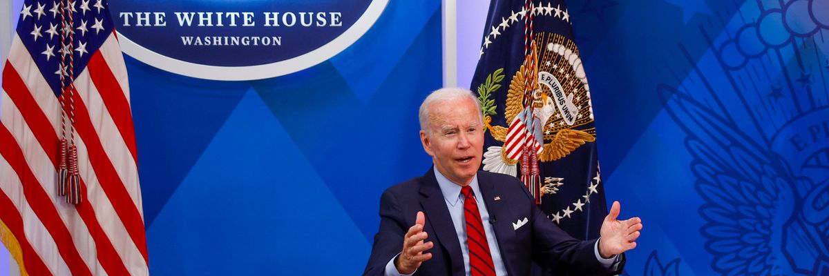 President Joe Biden speaks to governors