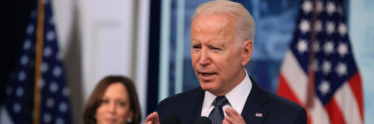 President Joe Biden speaks