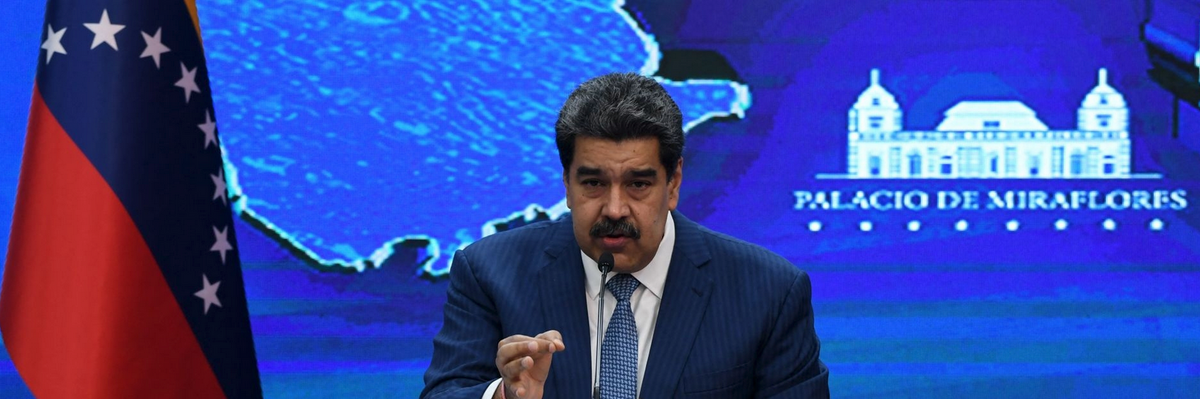President Nicolas Maduro at a press conference