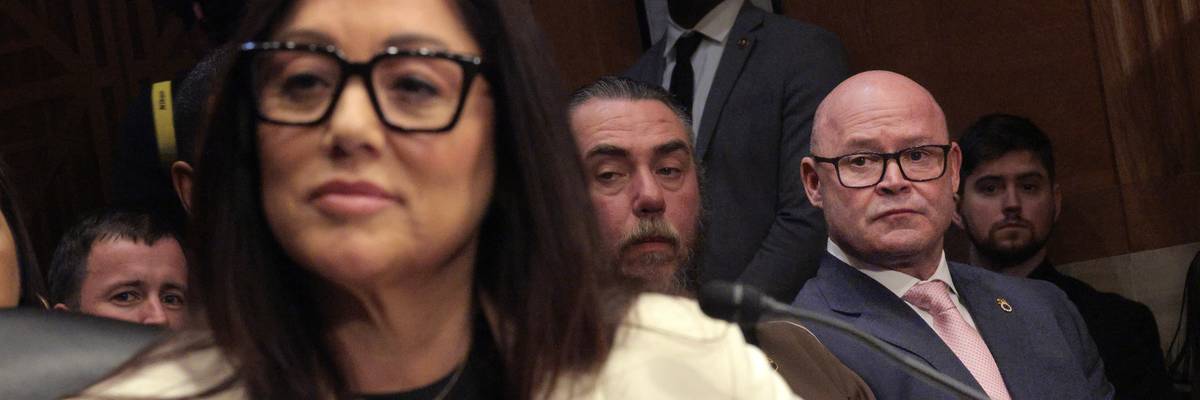 President of the International Brotherhood of Teamsters Sean O'Brien (right)