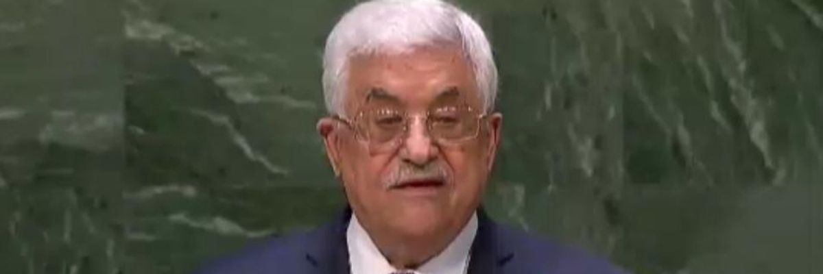 Abbas at UN: World Must Hold Israel to Account for "War of Genocide"