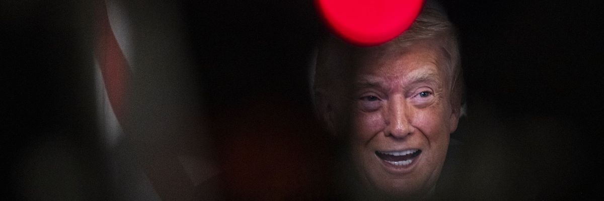 President Trump Addresses U.S. Troops On Thanksgiving From Mar-A-Lago