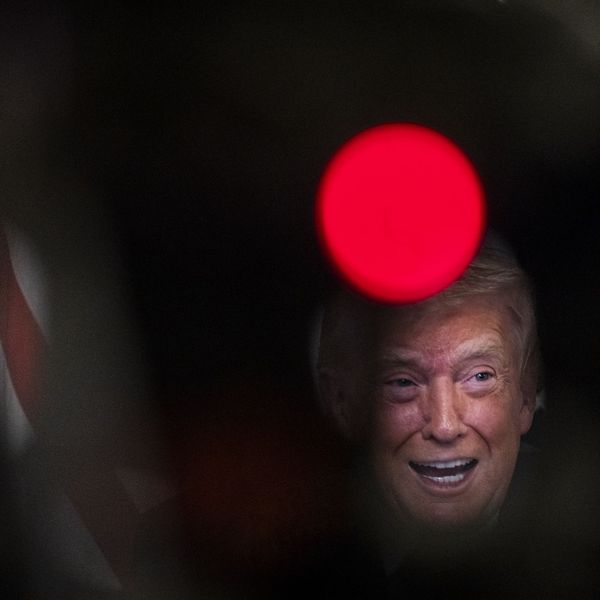 President Trump Addresses U.S. Troops On Thanksgiving From Mar-A-Lago