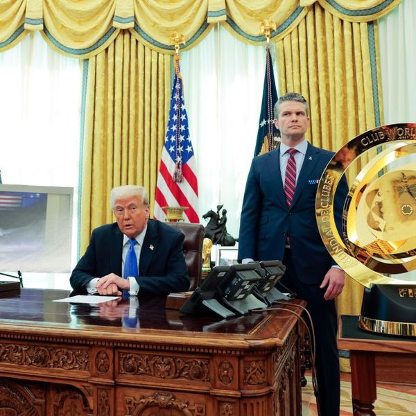 President Trump And Defense Secretary Hegseth Speak In The Oval Office