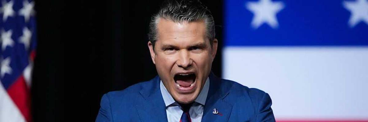 President Trump And Pete Hegseth Address U.S. Senior Military Leaders At Quantico