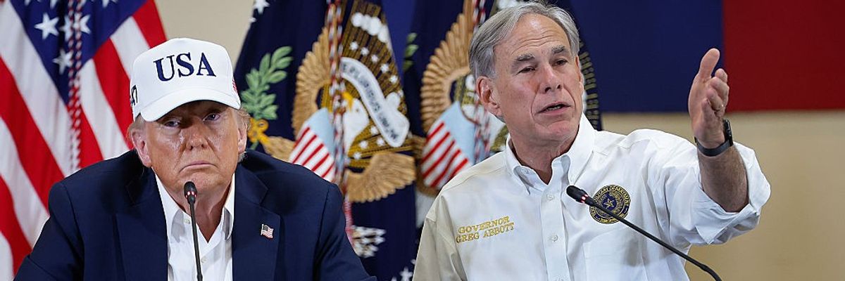 President Trump and Texas Gov. Greg Abbott