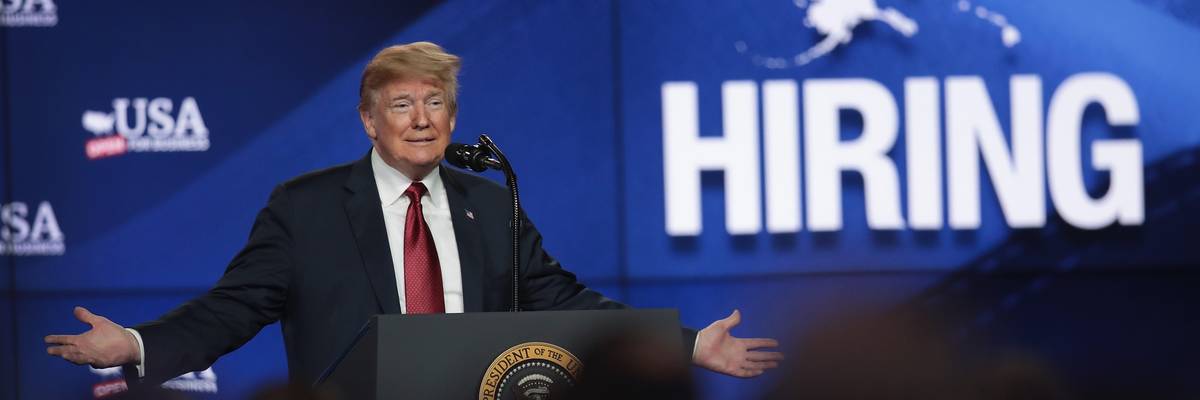 President Trump Attends Groundbreaking Of Foxconn Factory In Wisconsin