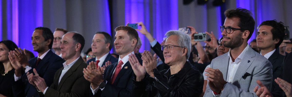 President Trump Delivers Remarks At AI Summit In Washington DC