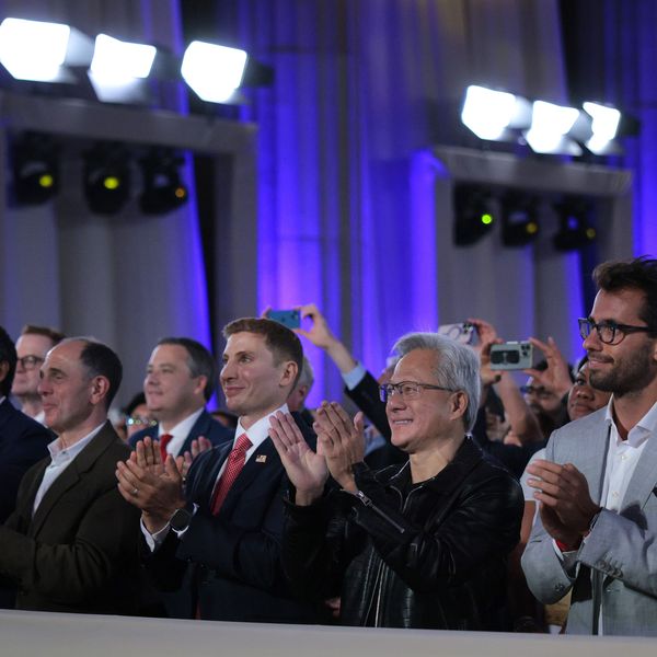 President Trump Delivers Remarks At AI Summit In Washington DC
