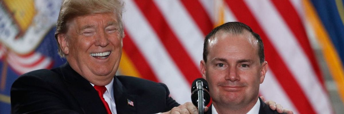 President Trump Delivers Remarks At Utah State Capitol In Salt Lake City