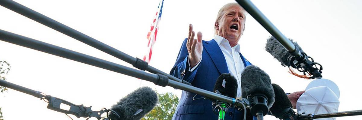 President Trump Departs Washington For NATO Summit